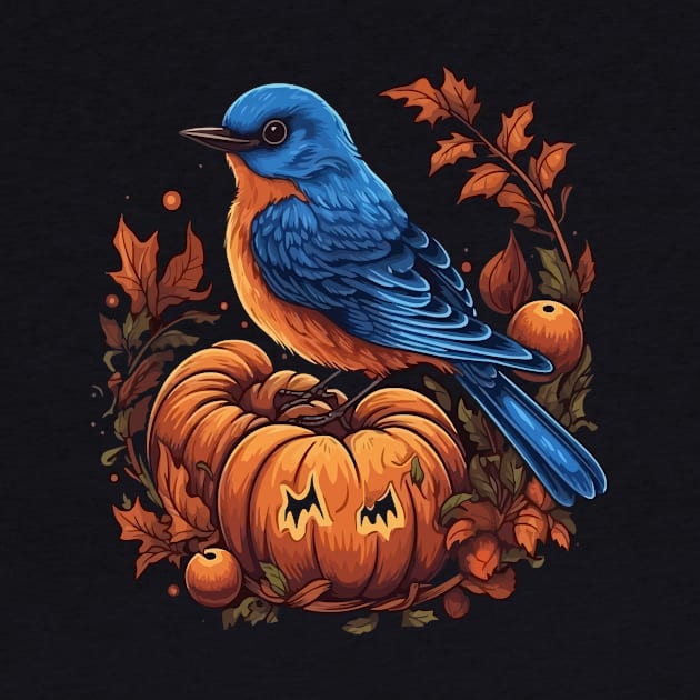 Eastern Bluebird Halloween by JH Mart